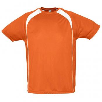 Sport Orange White Contrast Tee – SOLS Men’s M