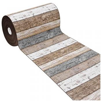 Tapis de Cuisine Lavable Beige 52x280 cm