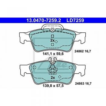 ATE Plaquettes de frein 13.0470-7259.2