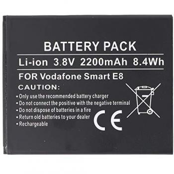 AccuCell Akku für Vodafone Smart E8, Li-Ion 2200mAh, 3,8V