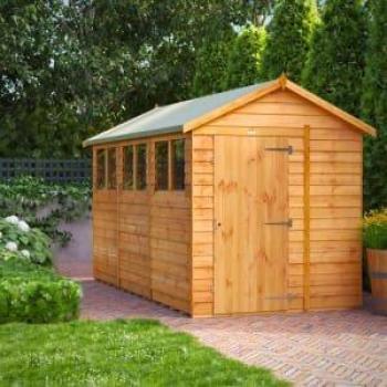 Power Sheds 12 x 6ft Apex Overlap Dip Treated Wooden Shed