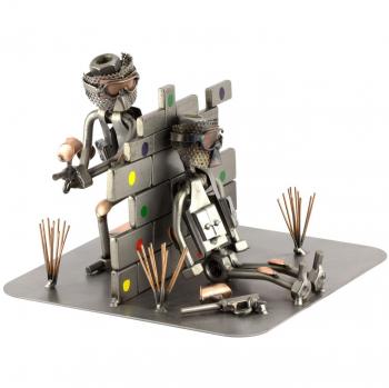 Steelman24 Dekofigur: Handgemachte Metallfigur Paintball für zwei Personen