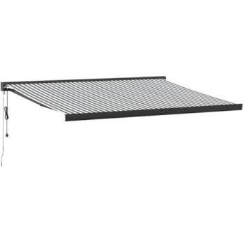 VidaXL Retractable Canopy 4x3 m Anthracite and White