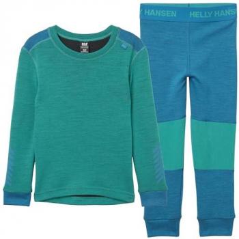 Survêtement Helly Hansen LIFA Merino vert turquoise bleu enfant – 3