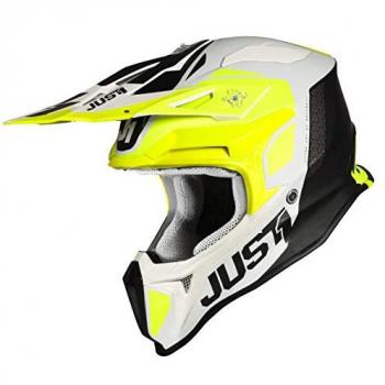 Casco Motocross Just1 J18 Pulsar Fluo Giallo-Bianco-Nero