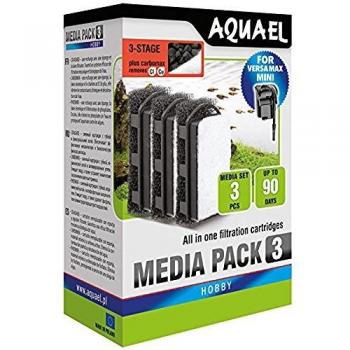 Pack de 3 Éponge Filtrante Carbomax pour Filtre Aquael Versamax Mini