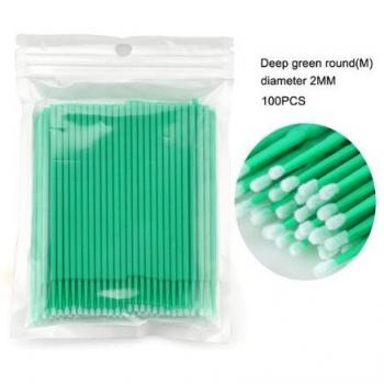 Herramienta de Extensión de Pestañas: Microcepillo Desechable, 100 Unidades por Bolsa