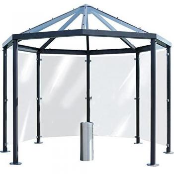 Rokersoverkapping in RAL 9002 met trapeziumplaat