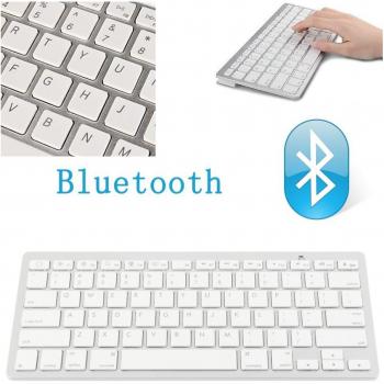 Dispositivo di digitazione wireless Qwerty in bianco per tablet, smartphone e PC