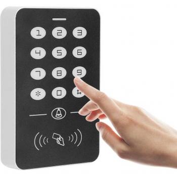 Lector de tarjetas y teclado para control de acceso con 10 etiquetas