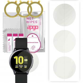 3x Pellicola Protettiva Hydrogel Matte per Samsung Galaxy Watch Active 2 40mm, Film Hydrogel con Strato di Posizionamento, Installazione Veloce