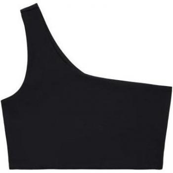 Damen Ein-Schulter-Sport-BH Bianca in Schwarz von Girlfriend Collective