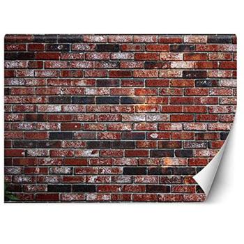 Papier Peint Vintage Brique Rouge
