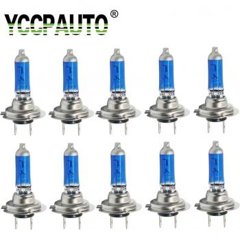 YCCPAUTO 10Pcs H7 55W Halogen Fog Light Bulbs