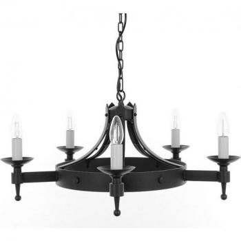 5-Light Matt Black Pendant Ceiling Light