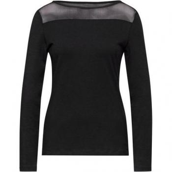 STREET ONE STUDIO Langarmshirt aus Baumwolle + Stretchmix