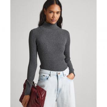 Jersey de mujer Pepe Jeans en tejido acanalado con cuello alto