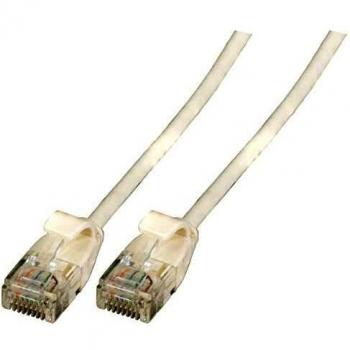 RJ45 Netzwerkkabel U/UTP, Cat.6A, 10 Gbit, 0,25m, ultraflex, weiß