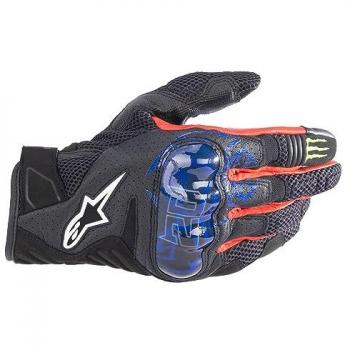 Gants de moto Alpinestars FQ20 SMX-1 Air V2 Monster Noir Rouge Bleu Taille L