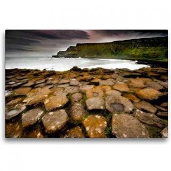 CALVENDO Textil-Leinwand 75 x 50 cm: Irland – Giants Causeway – Sehnsucht