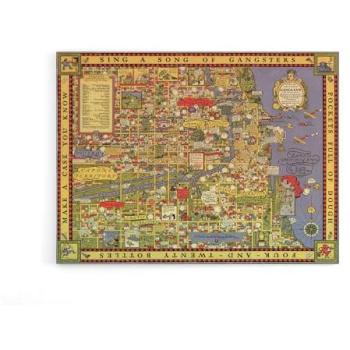 Gangland Chicago 1931 Map – 24x32 Canvas Poster