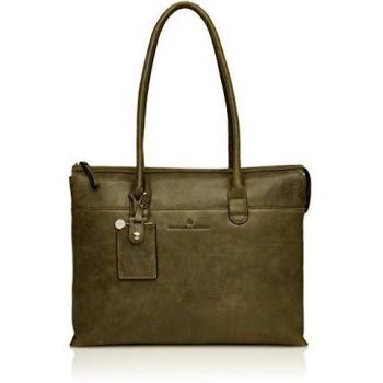 Castelijn & Beerens Carisma RFID Leather Laptop Bag 40 cm Green