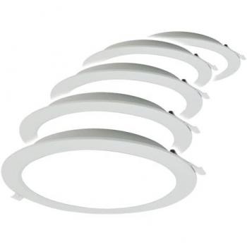 DOTLUX LED‑Downlight CIRCLEflat 4 W (3000 K) – inkl. Treiber‑Set (5 Stück), Modellnummer 600093