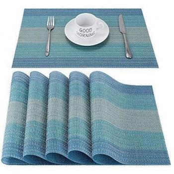 Sets de Table pour Restaurant CHAOCHI (Lot de 6, Bleu)