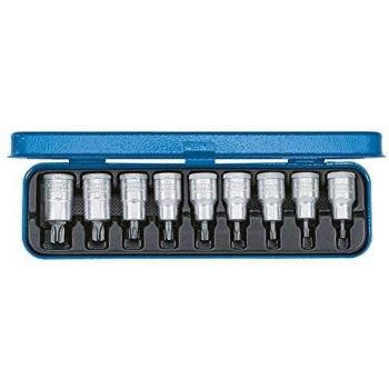 Juego de 9 vasos destornilladores TORX T20-T60 1/2 Gedore