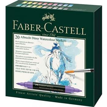 Kit de peinture à l’aquarelle Faber‑Castell – 20 taches, étui inclus
