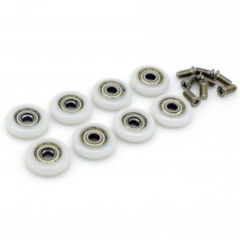 8X Replacement Roller Wheels for Shower Door 23mm with M5 Screw