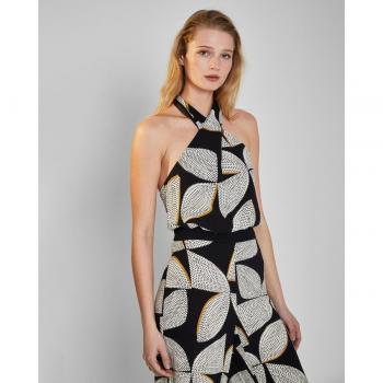Mujer Halter Estampado Trucco – Espalda Revelada