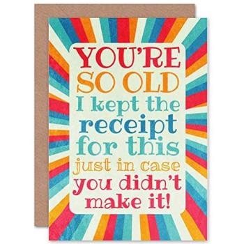 Retro Riddle: Birthday Card “You’re So Old” + Complimentary Envelope