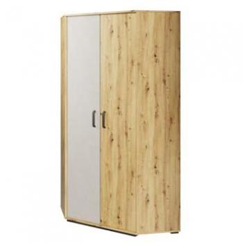Kleiderschrank 2D Qubic QB01 mit Metallgriffen