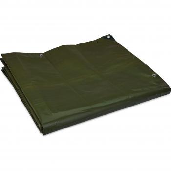 Telo Protettivo PE 200g/m² – 3 x 4 m, Occhielli, Impermeabile, Antistrappo, Verde – Relaxdays