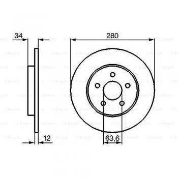 BOSCH Disque de frein plein 0 986 479 B65