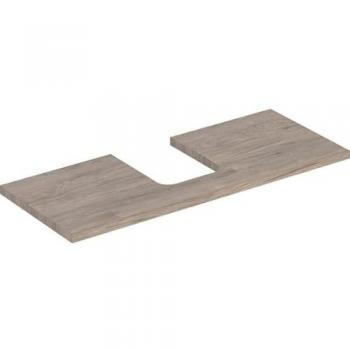 Geberit One Waschtischplatte Nussbaum Hickory 120 x 3 x 47 cm, Melamin, mittig