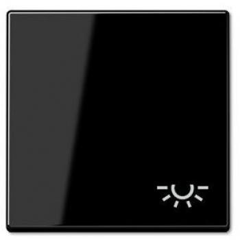 JUNG Wippe-Schaltabdeckung A 590 BF LS – Schwarzer Symbollicht-Block