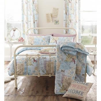 Catherine Lansfield Nostalgic Postcard Print Bedding Set