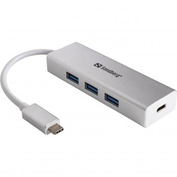 Sandberg USB-C to 3xUSB 3.0 Hub + PD  136-03 USB-C to 3xUSB 3.0 Hub PD