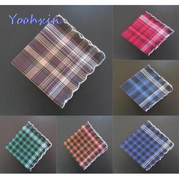 Pocket Scarf Set – 5x28cm Men's Cotton Handkerchiefs with Stripe Design for Events