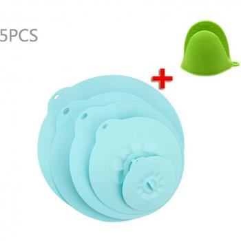 Accesorio de Cocina: Tapones Antiderrame de Silicona 5 Pcs