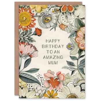 Blooming Peonies Birthday Note for Mum