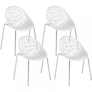 Sillas de comedor Mumford blancas (set de 4)