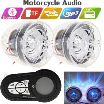 2er Set Motorrad Lautsprecher 30W mit Bluetooth