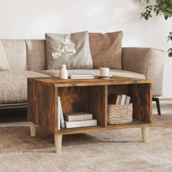 Table basse chêne fumé en bois d'ingénierie 60x50x36,5 cm