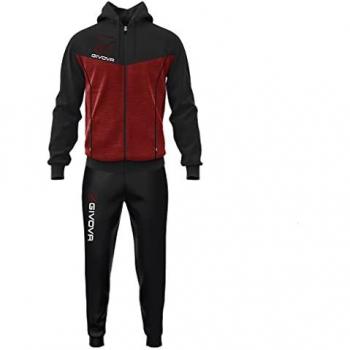 Burgundy/Black Givova Visa Tracksuit – 5XL for Men