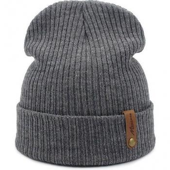 Solid Color Green Black Beanie