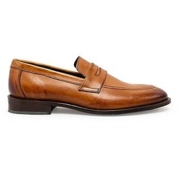 Oswin Hyde Men’s Tan Penny Saddle Loafer – Wyatt Classic