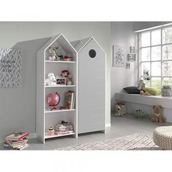 Élégance Camila : Armoire Biblio en Bois Laqué